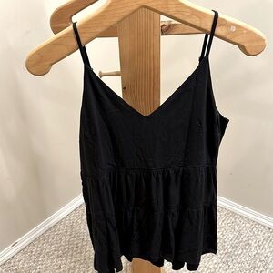 Old Navy Black Tiered Spaghetti Strap Tank Top